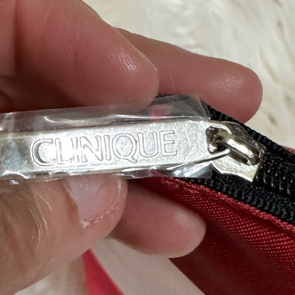 Clinique x Kate Spade “Hello Gorgeous” Red Pink Cosmetic Pouch NWOT - Picture 5 of 7